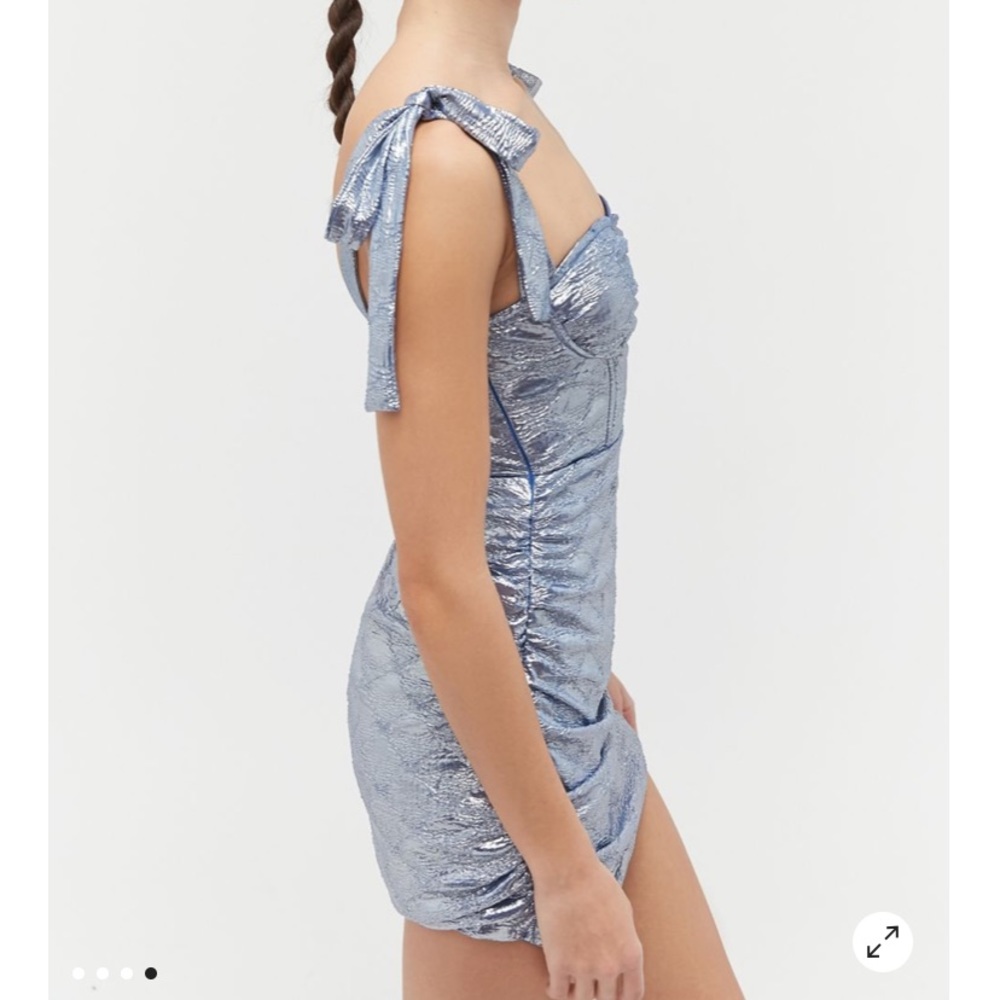 Urban Outfitters Metallic Blue Mini Dress - Picture 4 of 4